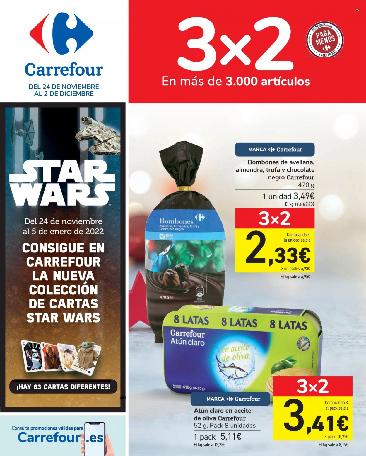 Folleto vigente Carrefour  - 24.11.2021 - 2.12.2021. Página 1.