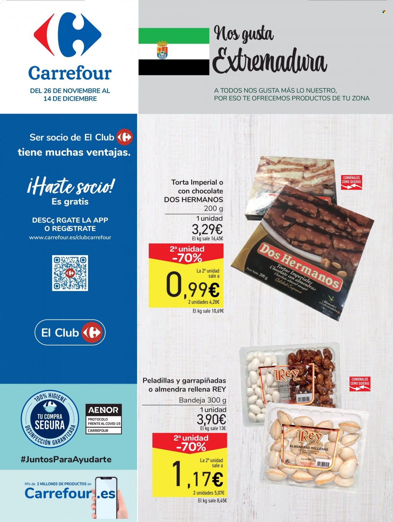 Folleto vigente Carrefour  - 26.11.2021 - 14.12.2021. Página 1.