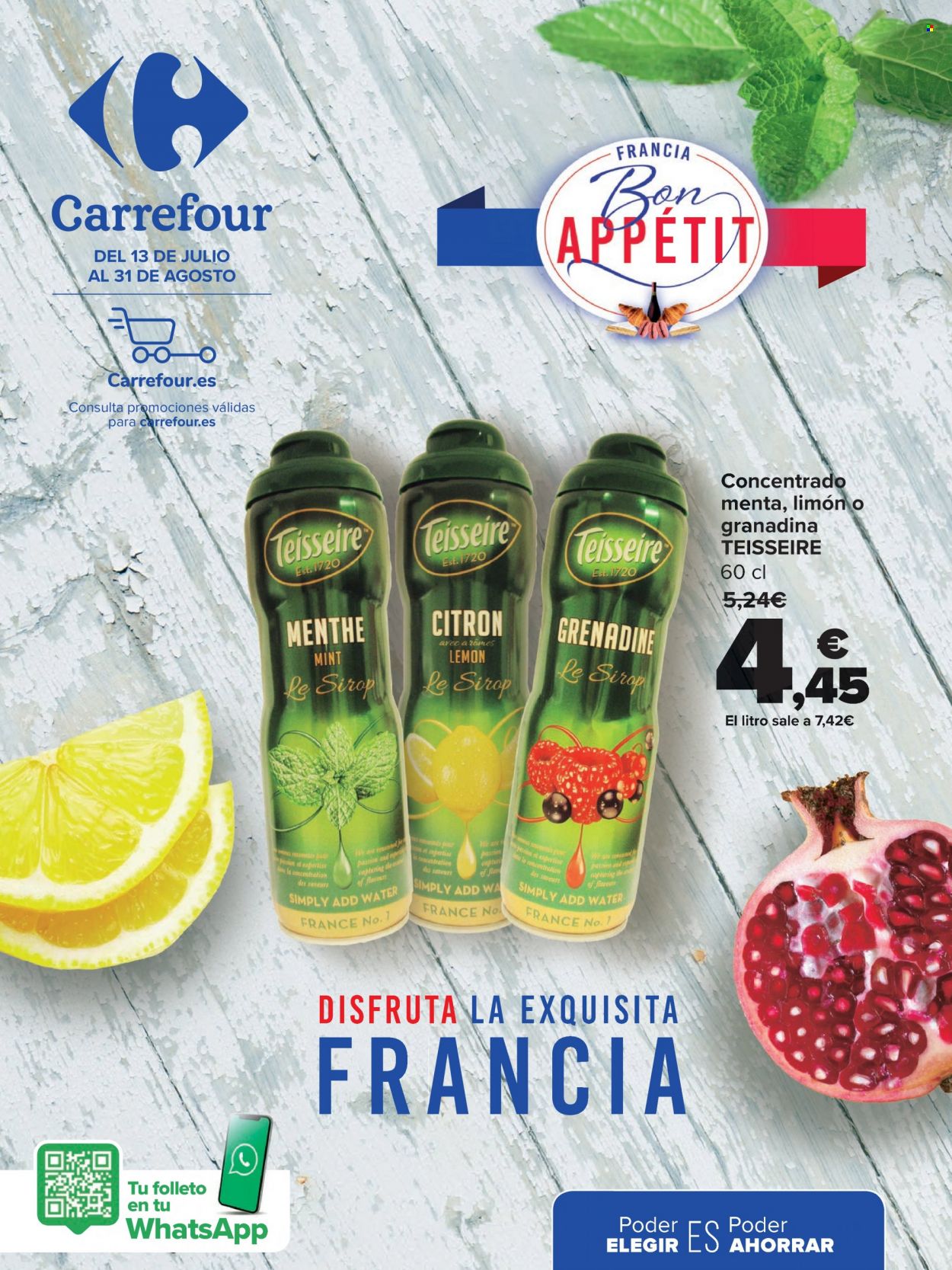 Folleto vigente Carrefour  - 13.7.2022 - 31.8.2022.