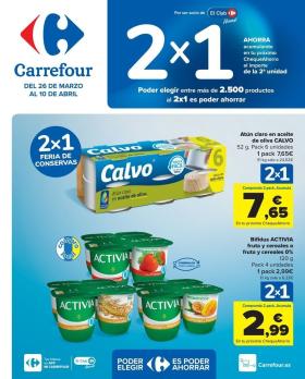 Carrefour - 2X1 ACUMULACION CLUB (Alimentación) + 2ªud. Al -50% (Alimentación, Drogueria, Perfumeria y comida de animales)