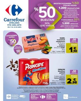 Carrefour - 50% Q VUELVE (Alimentación) + 3x2 (Alimentación, Drogueria, Perfumeria y comida de animales)