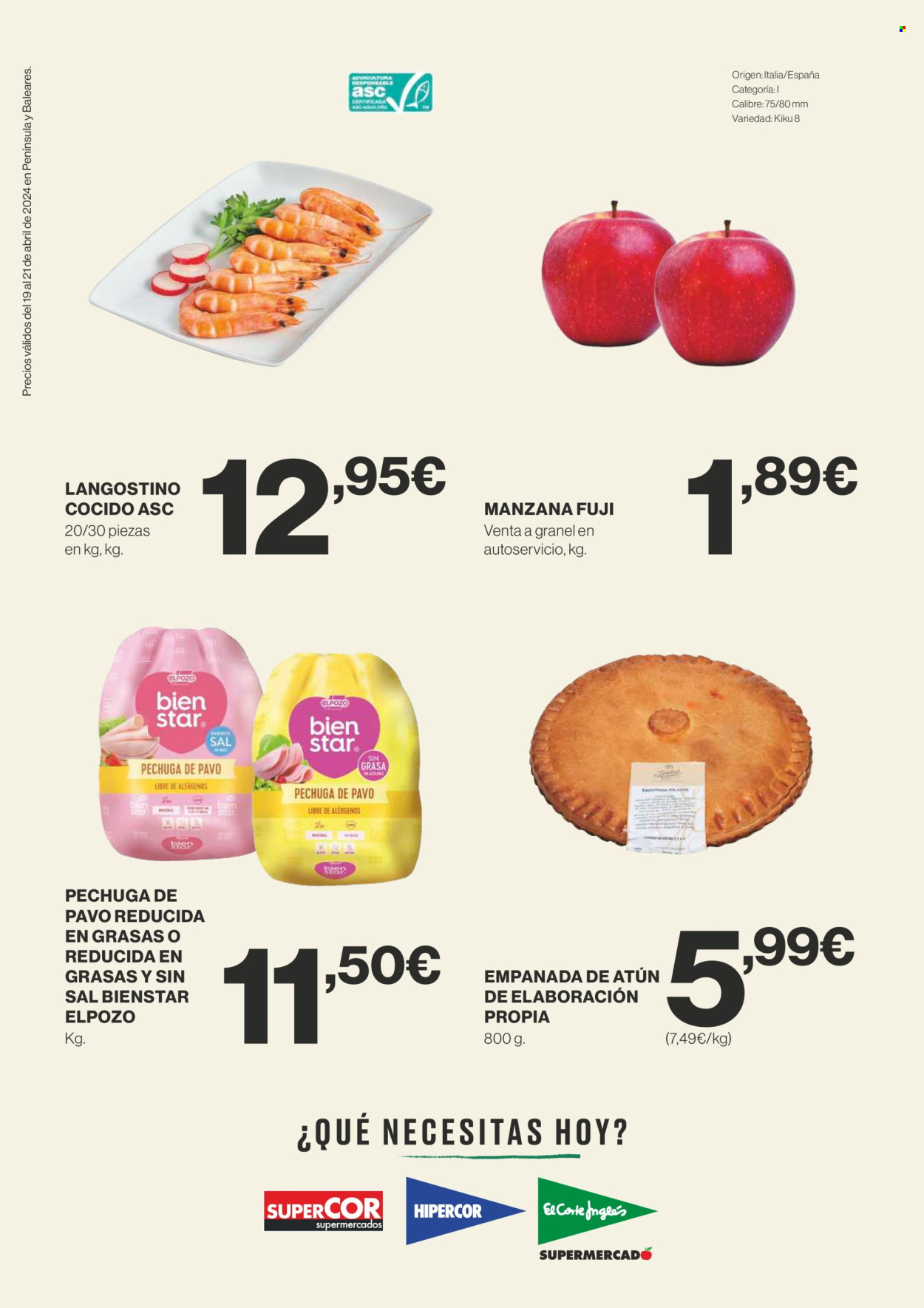 Folleto vigente Supercor supermercados  - 19.4.2024 - 21.4.2024.