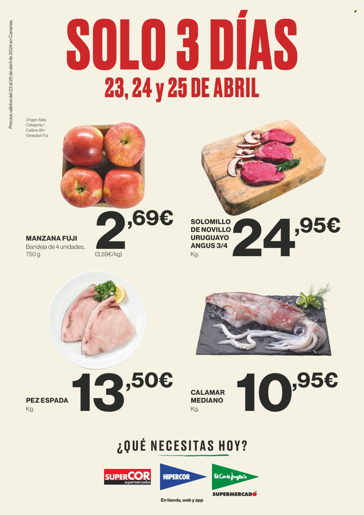 Folleto vigente Supercor supermercados  - 23.4.2024 - 25.4.2024.