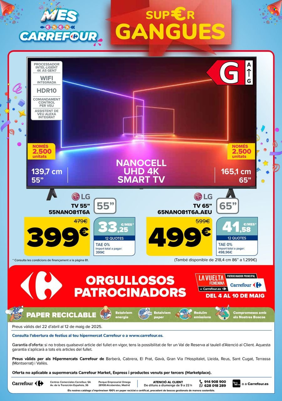 Folleto vigente Carrefour  - 22.4.2025 - 12.5.2025.