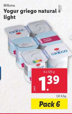 Yogur griego natural light