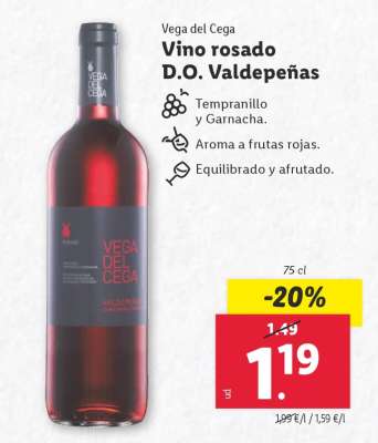 Vino rosado D.O. Valdepeñas