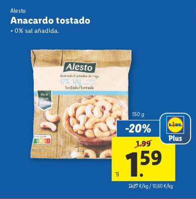 Anacardo tostado