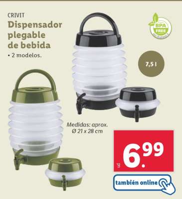 Dispensador plegable de bebida