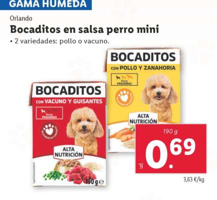 Bocaditos en salsa perro mini