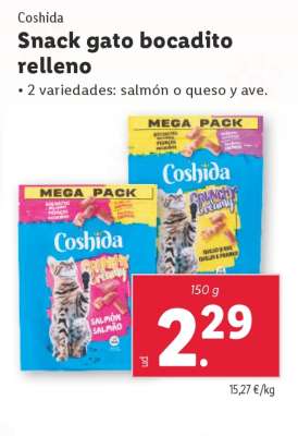 Snack gato bocadito relleno