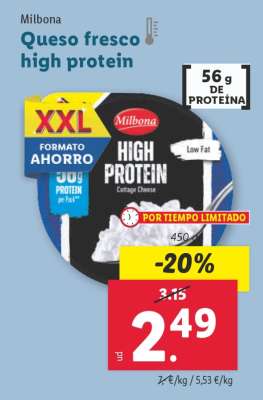 Milbona Queso fresco high protein