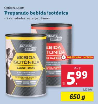 Preparado bebida isotónica