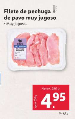 Filete de pechuga de pavo muy jugoso