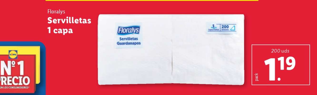 Servilletas 1 capa