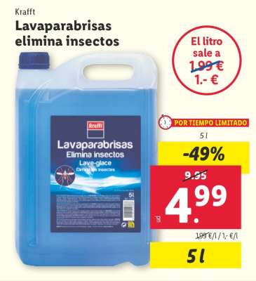 Krafft Lavaparabrisas elimina insectos