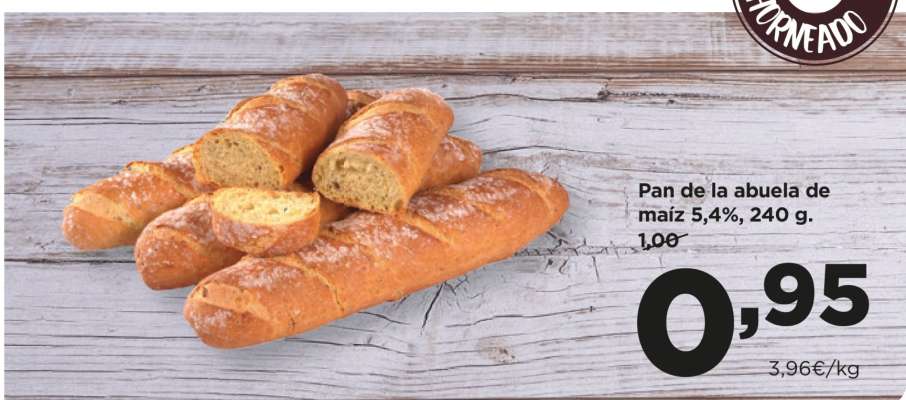 Pan de la abuela de maíz 5,4%, 240 g.