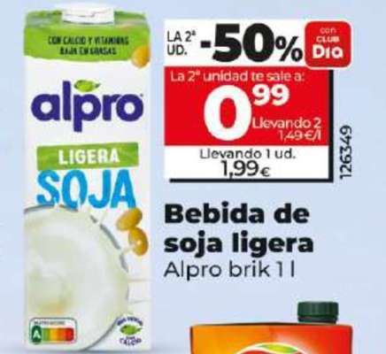 Bebida de soja ligera