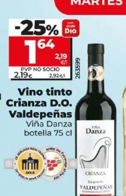 Vino tinto Crianza D.O. Valdepeñas
