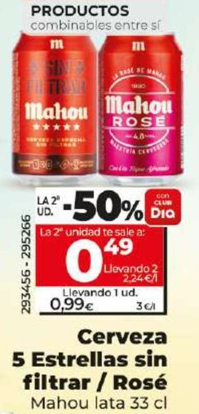 Cerveza 5 Estrellas sin filtrar / Rosé