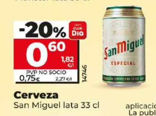 Cerveza San Miguel lata 33 cl