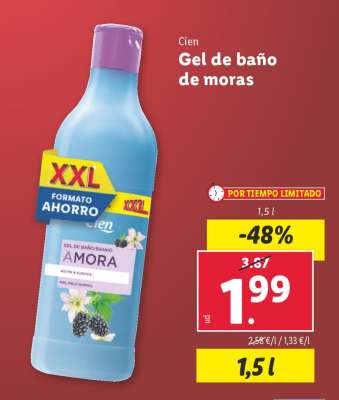 Cien Gel de baño de moras