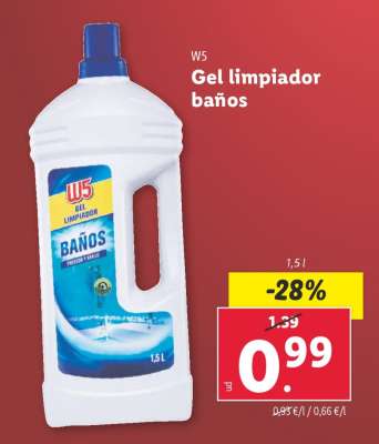 W5 Gel limpiador baños