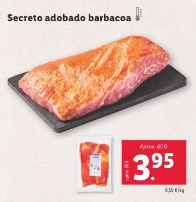 Secreto adobado barbacoa