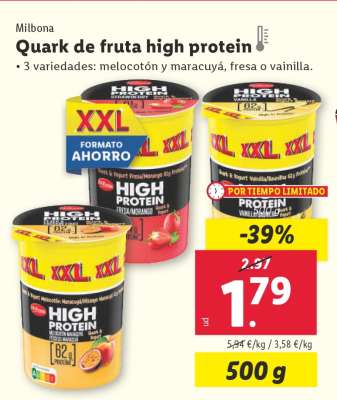 Quark de fruta high protein