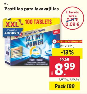 Pastillas para lavavajillas