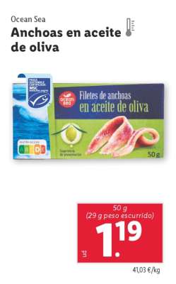 Anchoas en aceite de oliva
