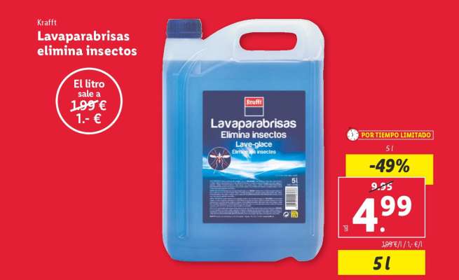 Krafft Lavaparabrisas elimina insectos
