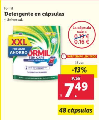 Formil Detergente en cápsulas