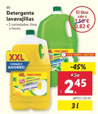 Detergente lavavajillas