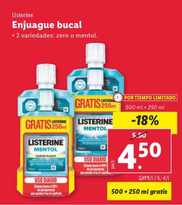 LISTERINE Enjuague bucal