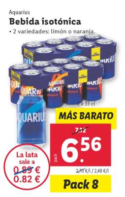 AQUARIUS Bebida isotónica